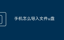 手機(jī)怎么導(dǎo)入文件u盤