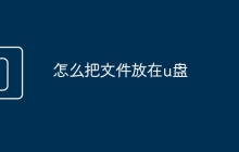 怎么把文件放在u盤