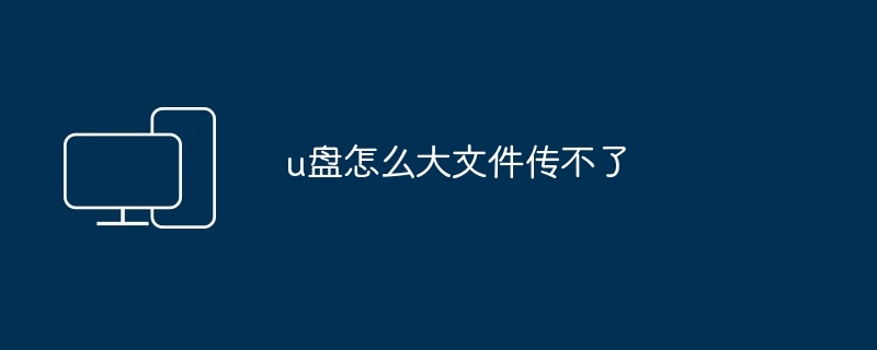 u盘怎么大文件传不了