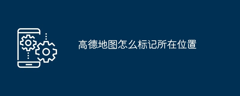 高德地图怎么标记所在位置