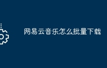 网易云音乐怎么批量下载