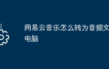 网易云音乐怎么转为音频文件电脑
