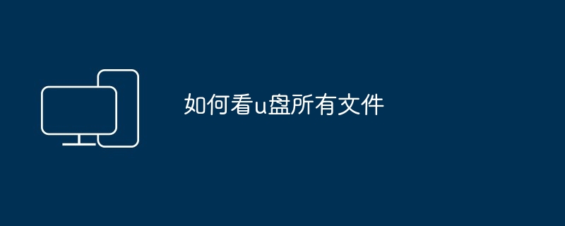 如何看u盘所有文件