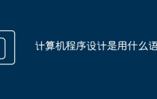 计算机程序设计是用什么语言