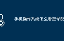 手机操作系统怎么看型号配置