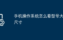 手机操作系统怎么看型号大小尺寸