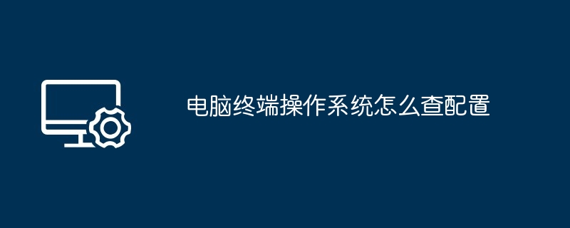 电脑终端操作系统怎么查配置