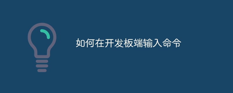 如何在开发板端输入命令