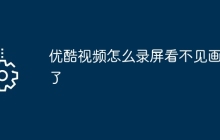 优酷视频怎么录屏看不见画面了