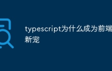 typescript为什么成为前端圈新宠