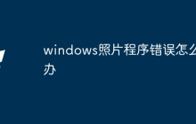 windows照片程序错误怎么办