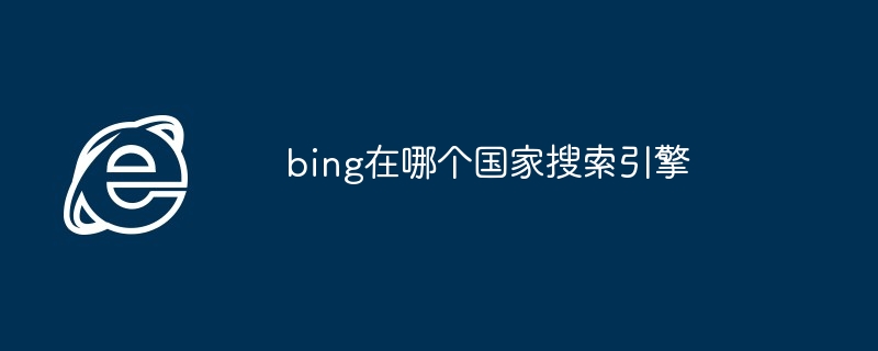bing在哪个国家搜索引擎