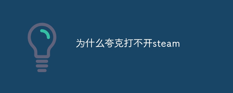 為什么夸克打不開steam