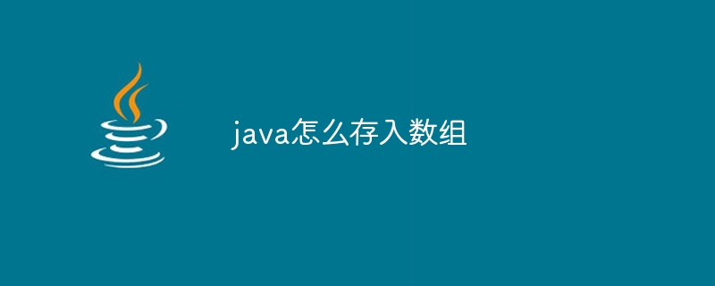 java怎么存入数组-小浪资源网