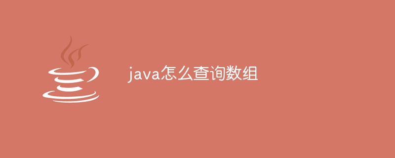java怎么查询数组