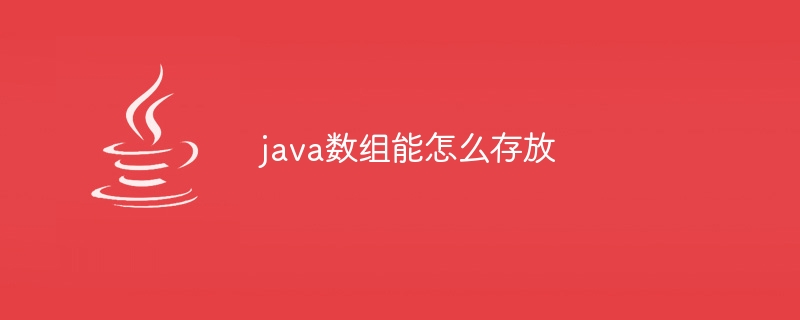 java数组能怎么存放-小浪资源网