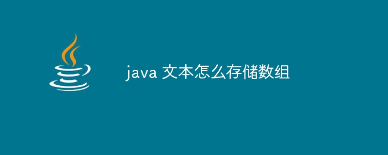 java 文本怎么存储数组-小浪资源网