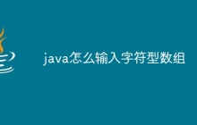 java怎么输入字符型数组