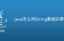 java怎么传String数组实参