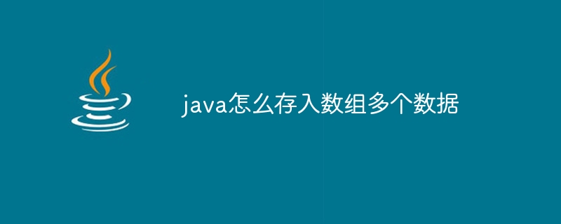 java怎么存入数组多个数据