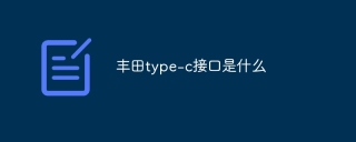 丰田type-c接口是什么