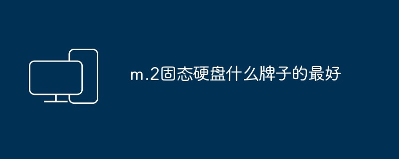m.2固态硬盘什么牌子的最好