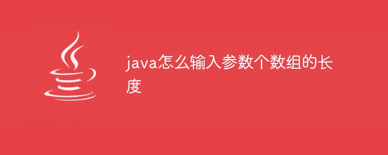 java怎么输入参数个数组的长度