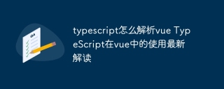 typescript怎么解析vue TypeScript在vue中的使用最新解读