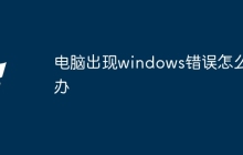 电脑出现windows错误怎么办
