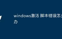 windows激活 脚本错误怎么办