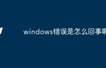 windows错误是怎么回事啊