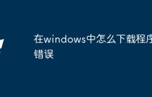 在windows中怎么下载程序错误