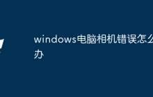 windows电脑相机错误怎么办