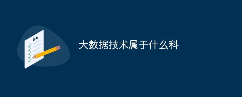 大数据技术属于什么科