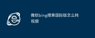 微软bing搜索国际版怎么转视频