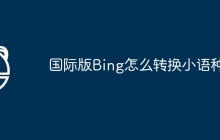 国际版Bing怎么转换小语种