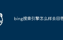 bing搜索引擎怎么样去回答