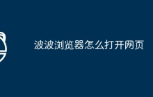 波波浏览器怎么打开网页