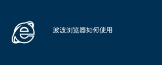 波波浏览器如何使用