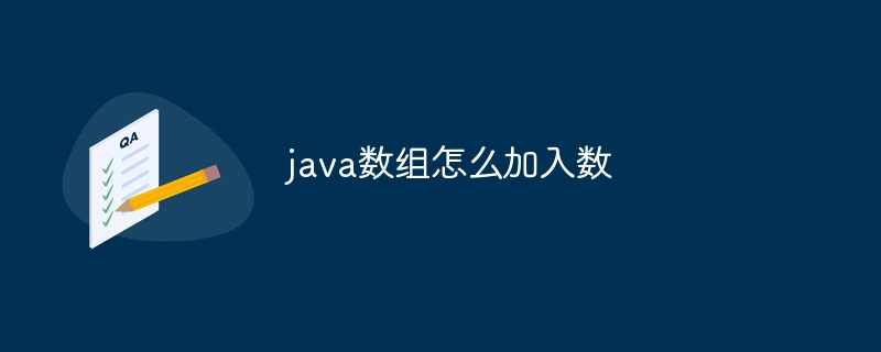 java数组怎么加入数