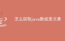 怎么获取java数组里元素