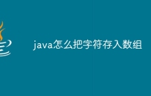 java怎么把字符存入数组