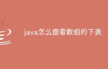 java怎么查看数组的下表