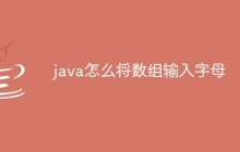 java怎么将数组输入字母