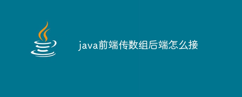 java前端传数组后端怎么接