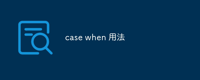 case when 用法