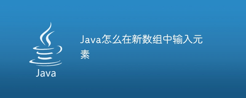 Java怎么在新数组中输入元素