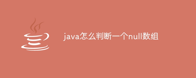 java怎么判断一个null数组