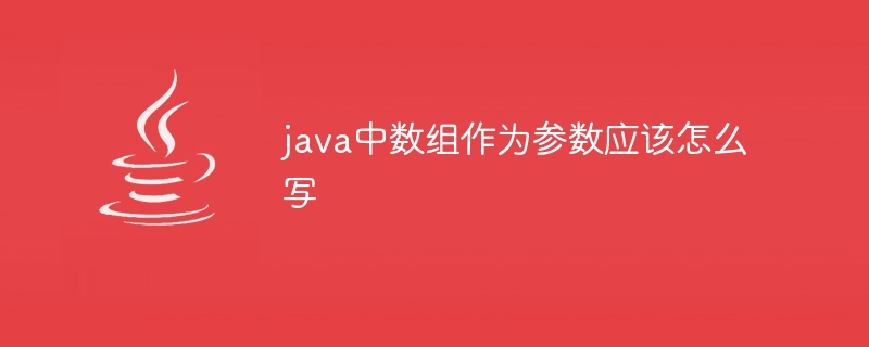 java中数组作为参数应该怎么写 - 小浪资源网