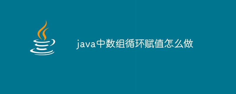 java中数组循环赋值怎么做 - 小浪资源网